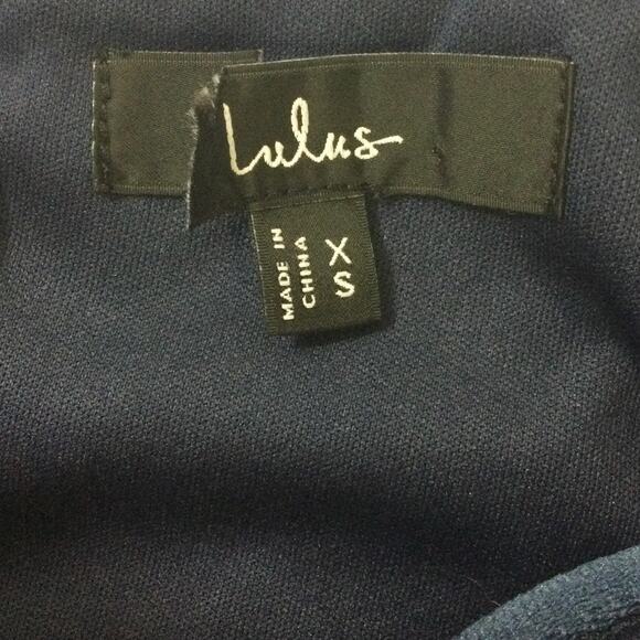 LULU'S XS Unforgettable Poise Navy Blue Tulle Bustier Tiered Maxi Dress NEW B117 - Picture 8 of 9